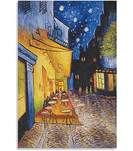 Amazon.co.jp: アペックス 絵画 ゴッホ『夜のカフェテラス』 46×41cm